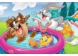 Trefl 14238 - Looney Tunes - Pancsolás a kertben - 24 db-os Maxi puzzle