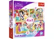 Trefl 34385 - Disney Princess - Boldog nap - 4 az 1-ben puzzle (35,48,54,70 db-os)