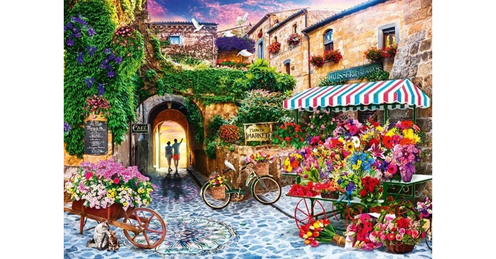 Bluebird 90585 - The Flower Market - 1000 db-os puzzle