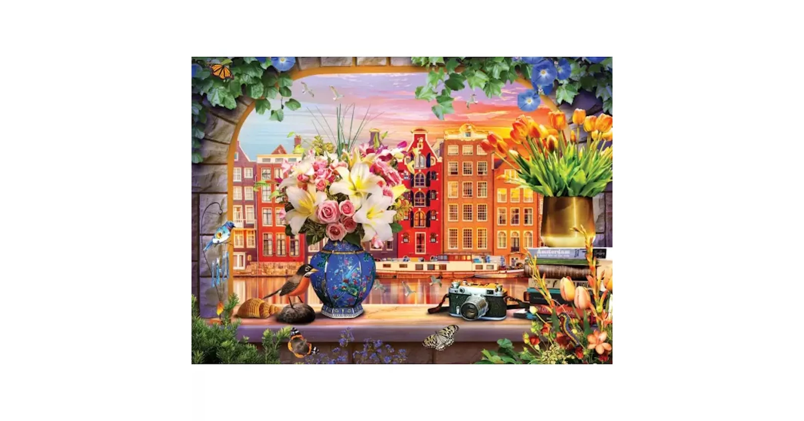 Anatolian 1000 Piece Puzzle - Amsterdam City Scene, Premium Quality Jigsaw #1150 - View #2