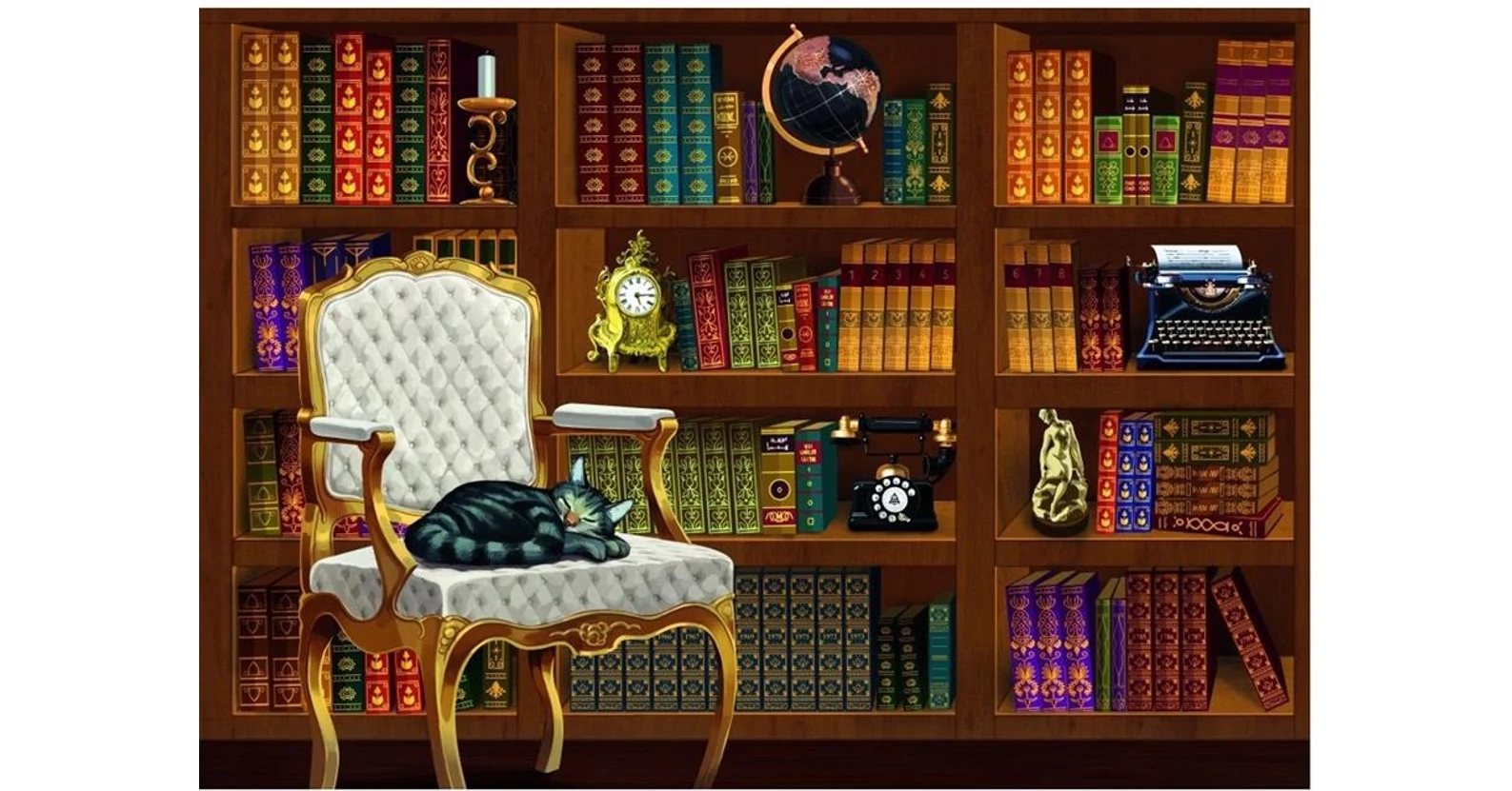 Bluebird 70225 - The Vintage Library - 1000db-os puzzle