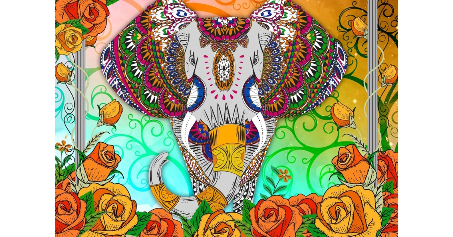 Bluebird 90333 - Colorful Elephant - 1000 db-os puzzle