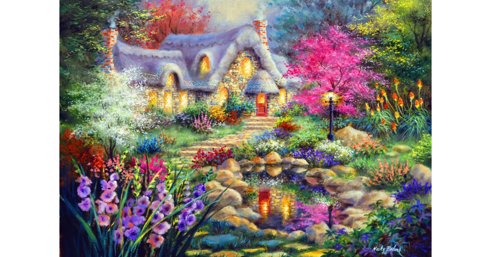 Bluebird 90351 - Cottage Pond - 1000 db-os puzzle