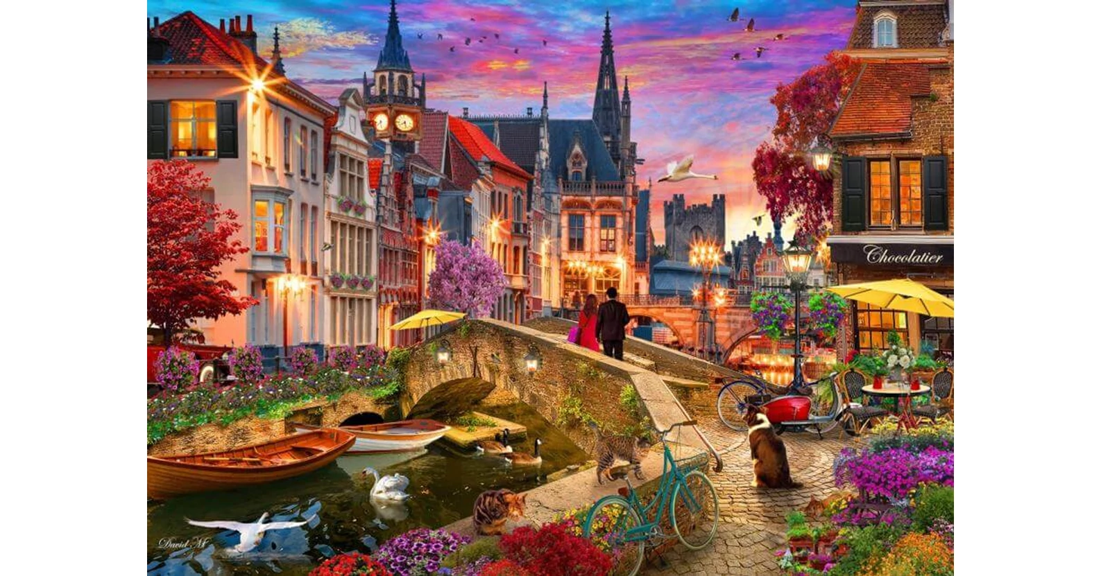 Bluebird 90971 - Evening on Canal - 1000 db-os puzzle - Puzzle 1000 db