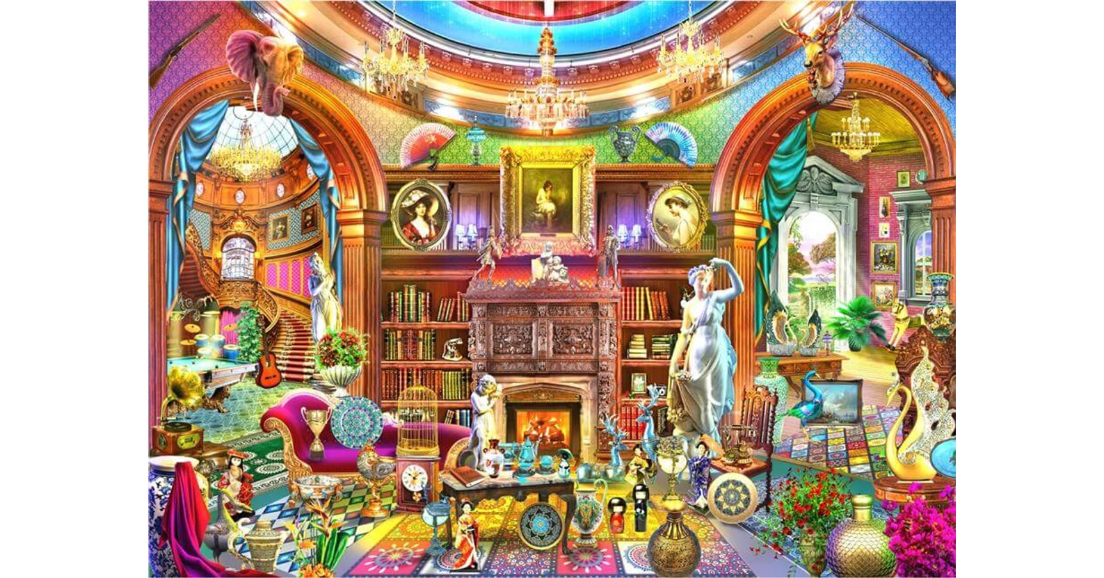 Brain Tree 2102116 - House library - 1000 db-os puzzle - Puzzle 1000 db