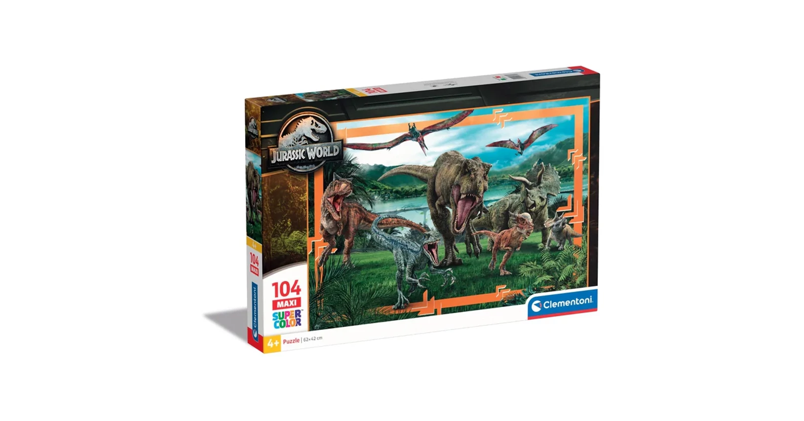 Clementoni 23770 - Jurassic World - 104 db-os Maxi puzzle - Puzzle 101 ...
