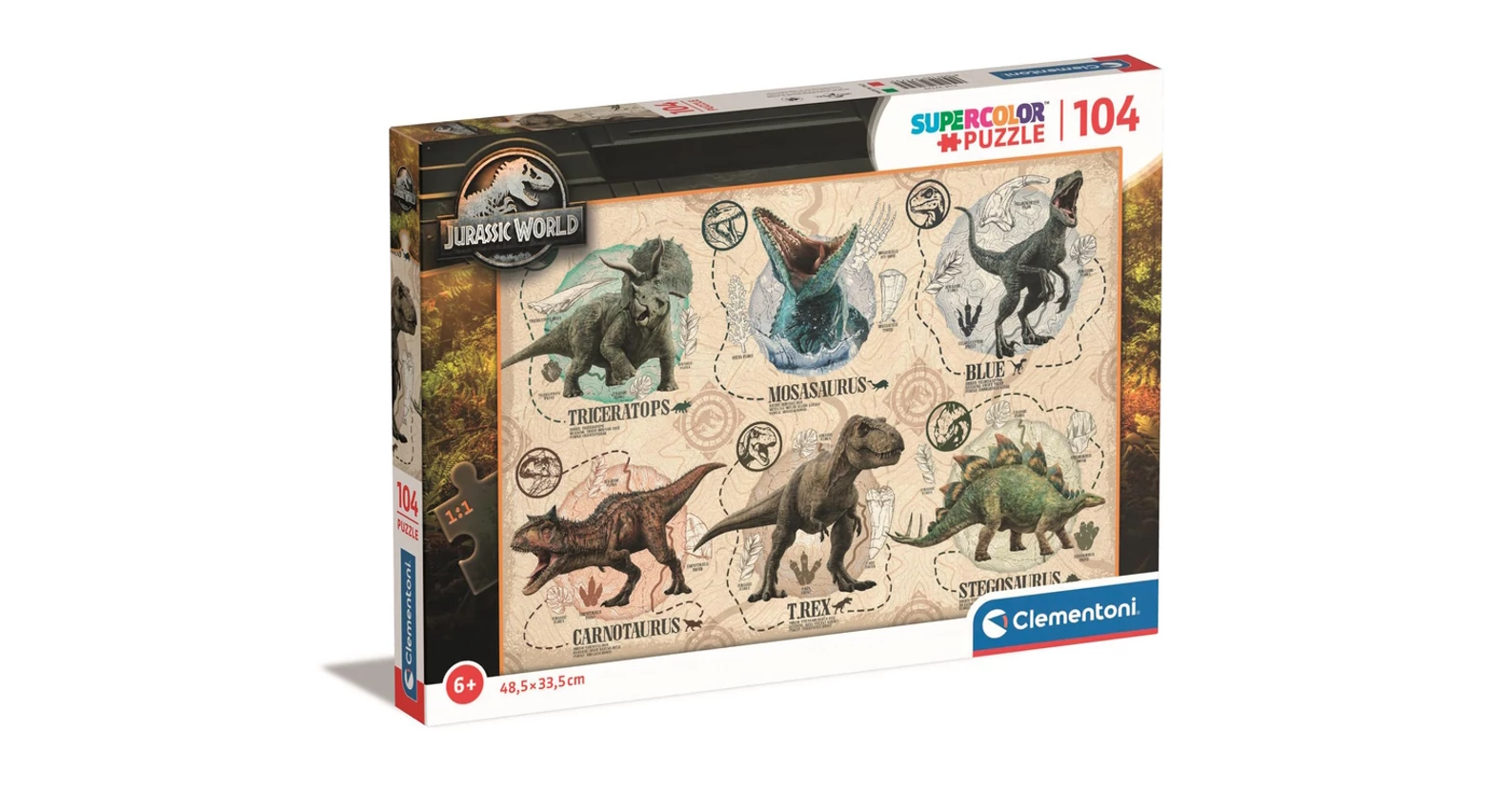 Clementoni- Disney Princess Supercolor Glitter Princess-104 Pièces