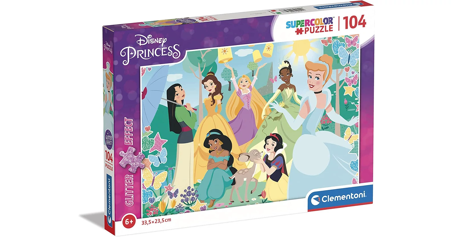 Clementoni 20346 - Disney Princess - Glitter effect - 104 db-os Szuper ...