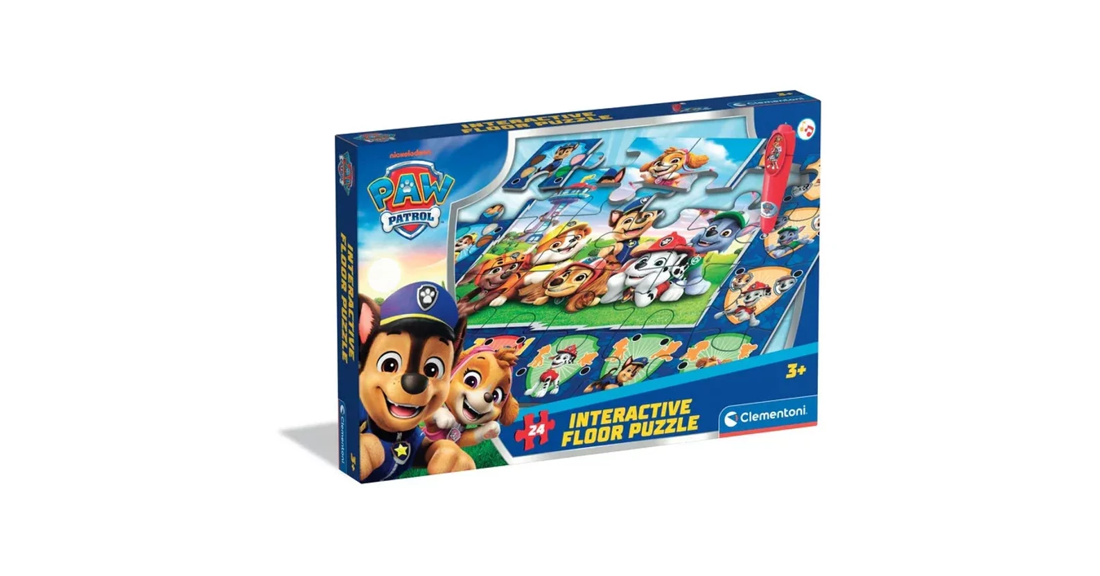 Clementoni 16684 - Paw Patrol - 24 db-os Floor puzzle interaktív tollal ...