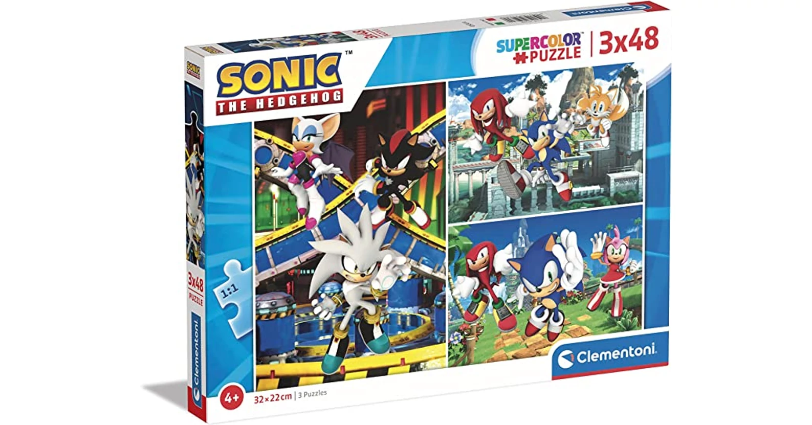 Clementoni 3 x 48 db-os Szuper Színes puzzle - Sonic - Puzzle 31-60 db