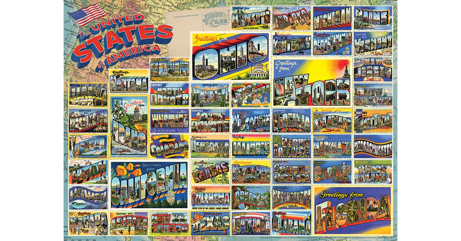 Cobble Hill Cobble Hill 40115 - Vintage American Postcards - 1000 db-os puzzle