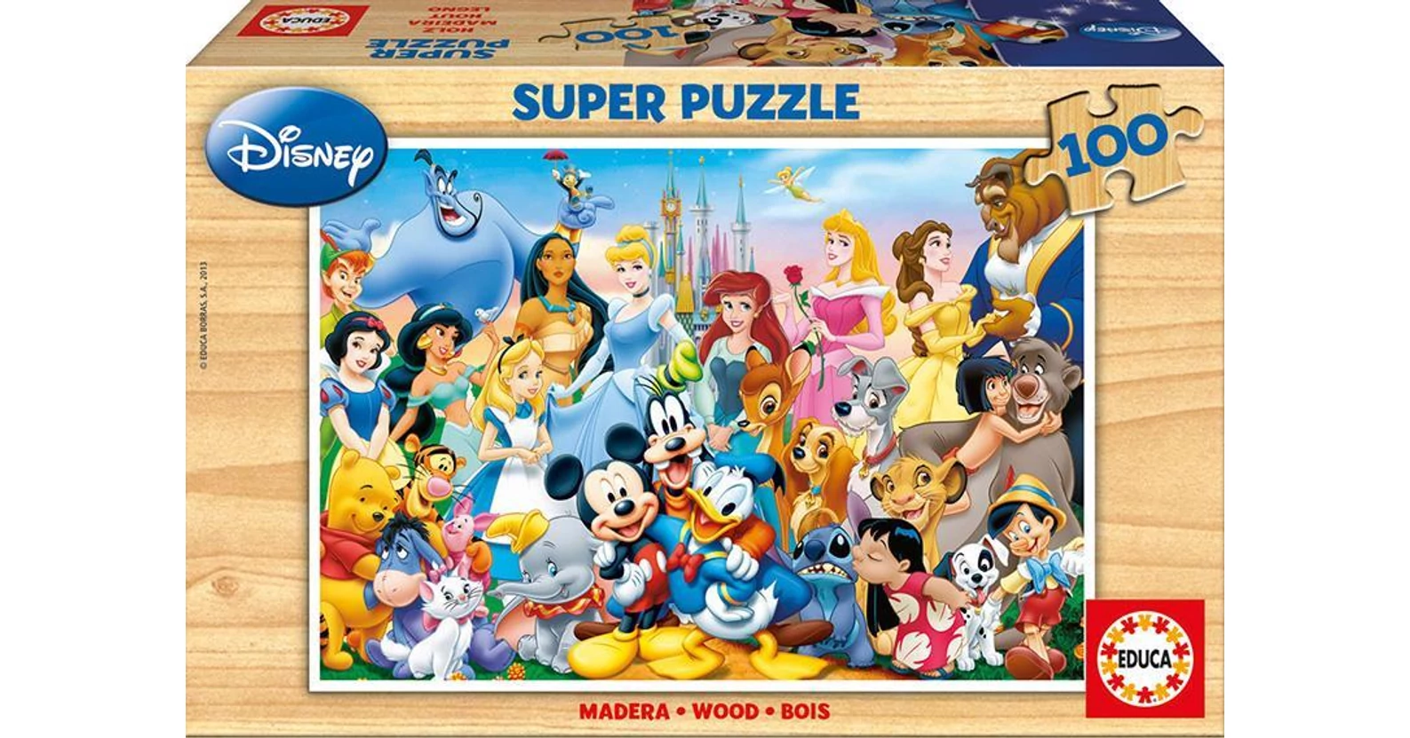 Educa 12002 - Disney csodálatos világa - 100 db-os fa puzzle - Puzzle ...