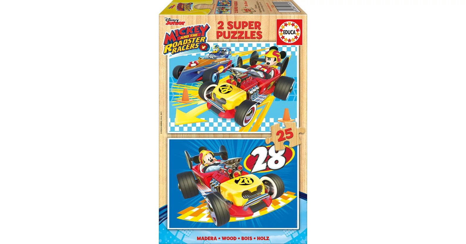 Educa 17234 - Mickey Mouse és barátai - 2 x 25 db-os fa puzzle - Puzzle ...