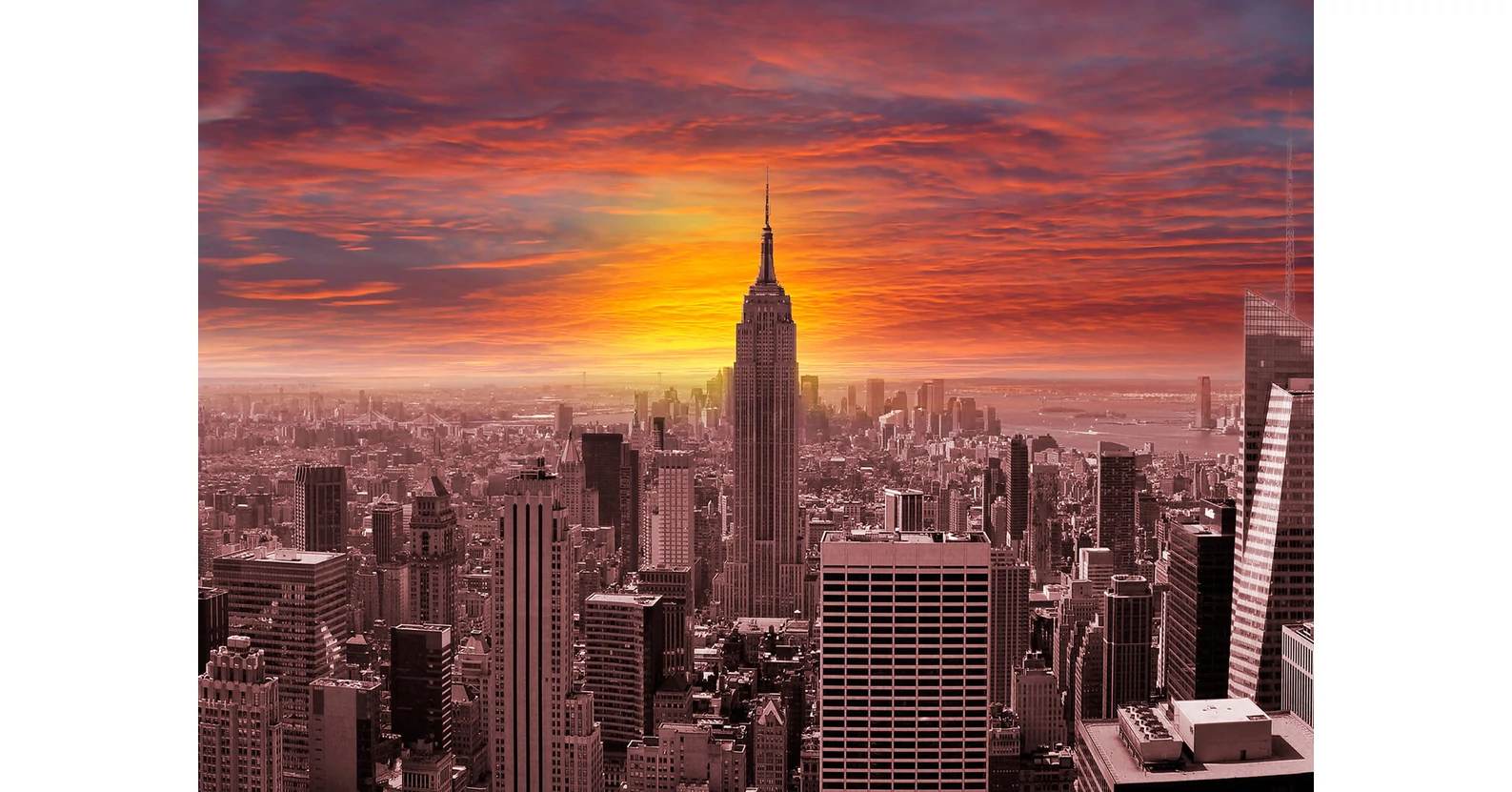 Enjoy 1068 - Sunset Over New York Skyline - 1000 db-os puzzle - Puzzle ...