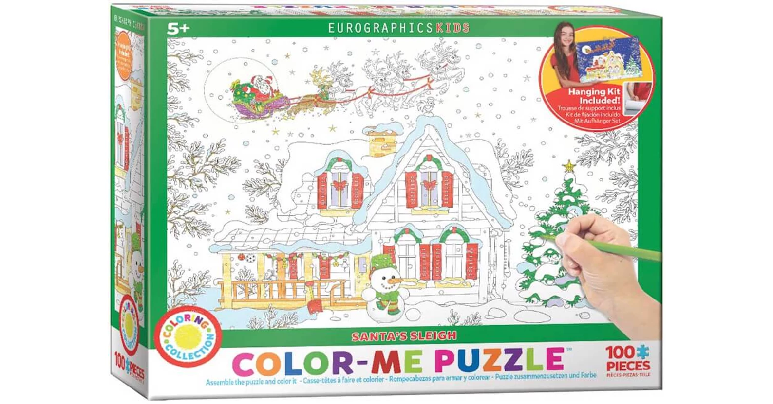 EuroGraphics EuroGraphics 6111-0917 - Santa's Sleigh - 100 db-os Color me puzzle