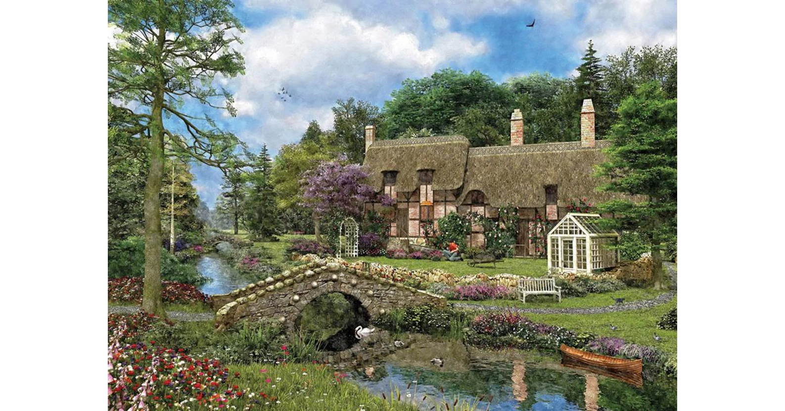 EuroGraphics EuroGraphics 8500-0457 - Cobble Walk Cottage, Dominic Davison - 500 db-os puzzle