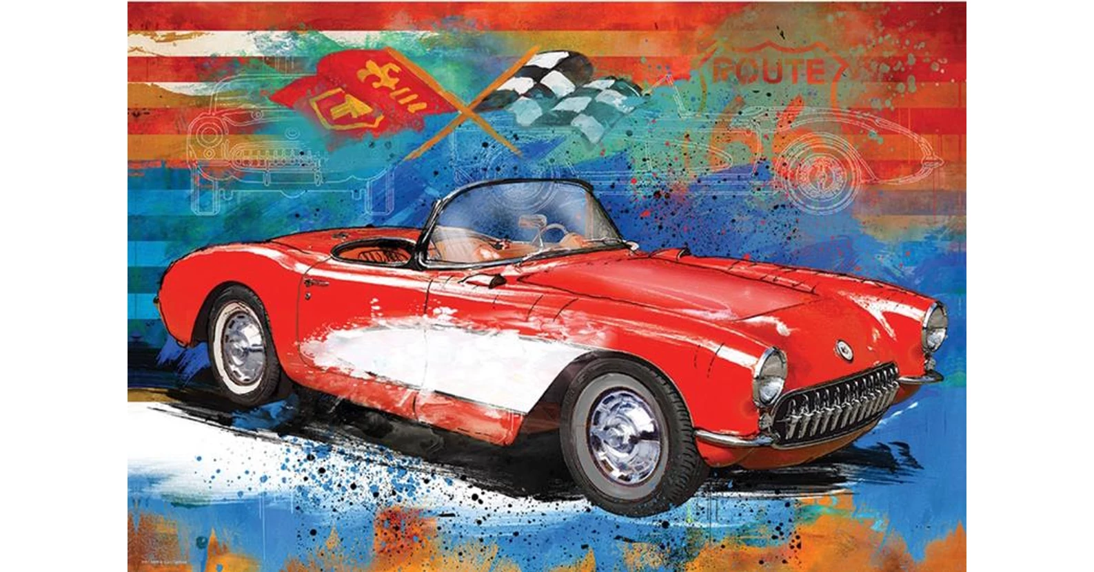 EuroGraphics EuroGraphics 8551-5599 - Corvette Cruising - 550 db-os puzzle fém dobozban