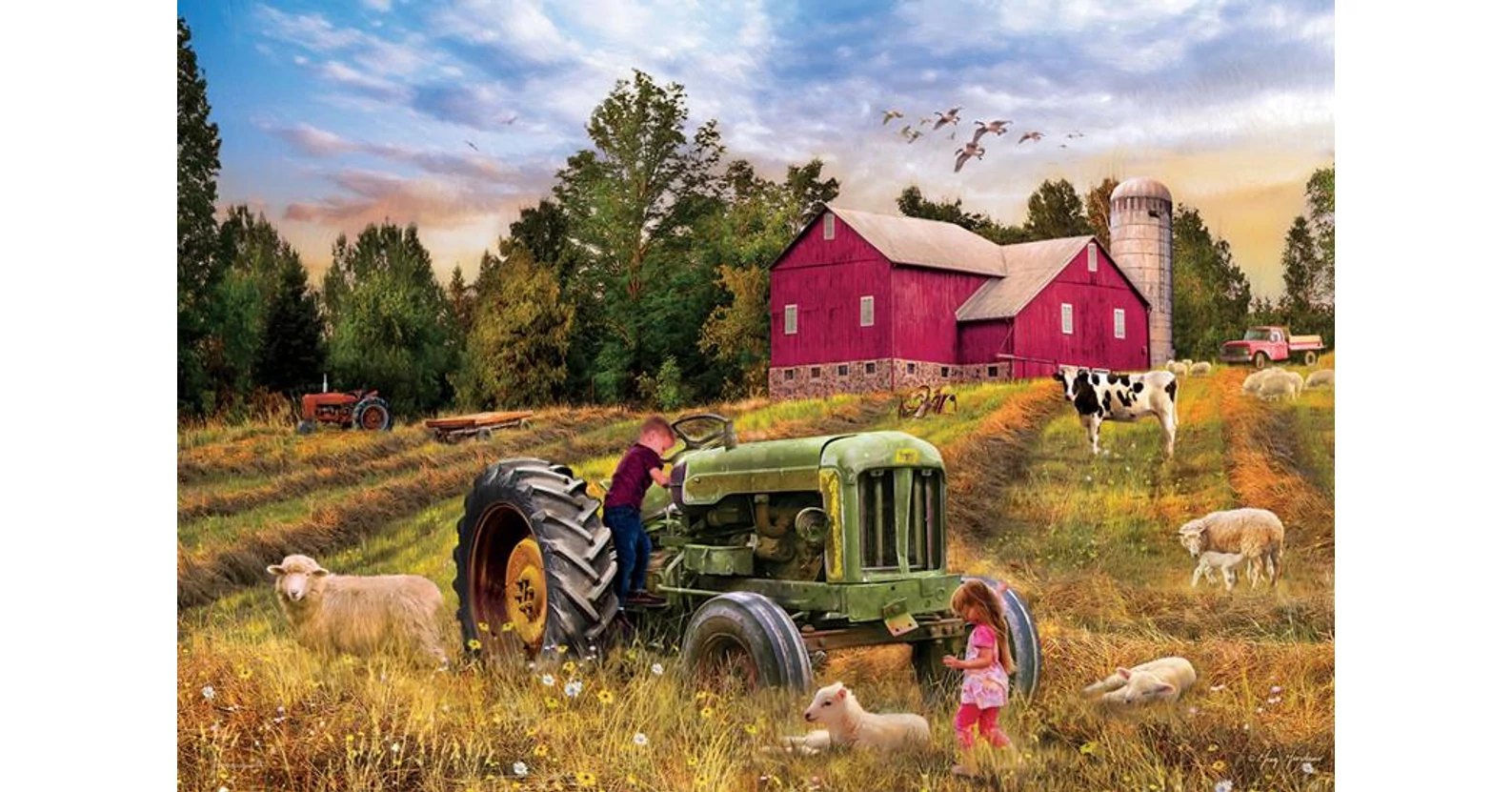 EuroGraphics EuroGraphics 8551-5780 - Vintage Tractor - 550 db-os puzzle fém dobozban