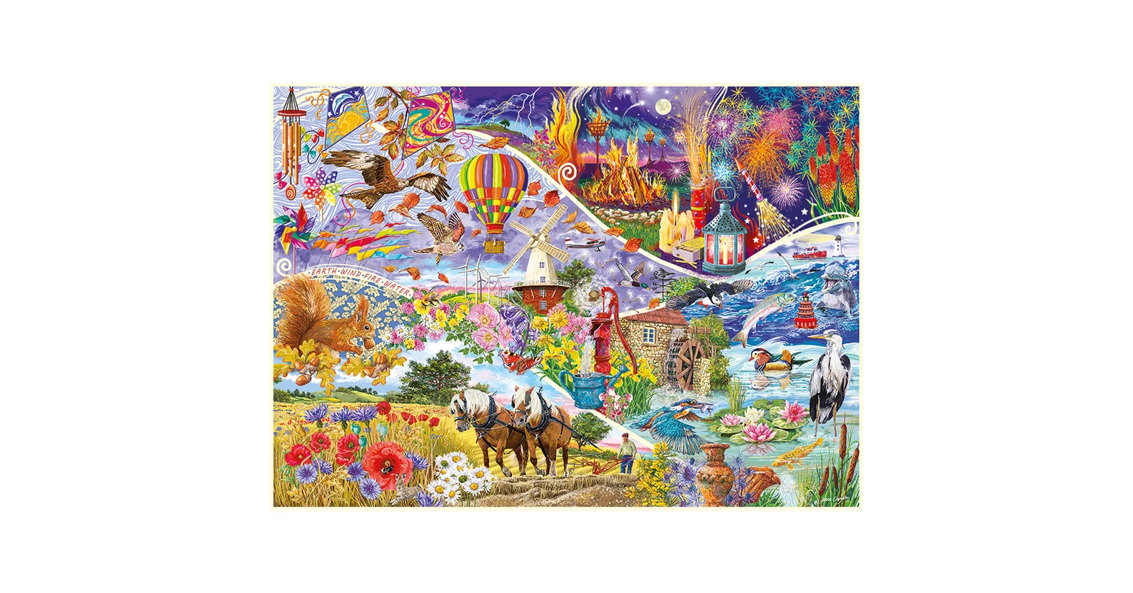Gibsons 6436 - Elemental - 1000 db-os puzzle - Puzzle 1000 db