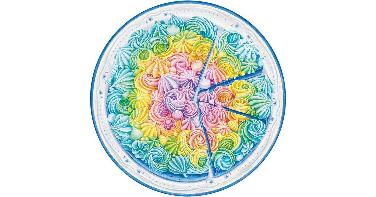 Ravensburger 17349 - Circle of Colors - Rainbow Cake - 500 db-os puzzle
