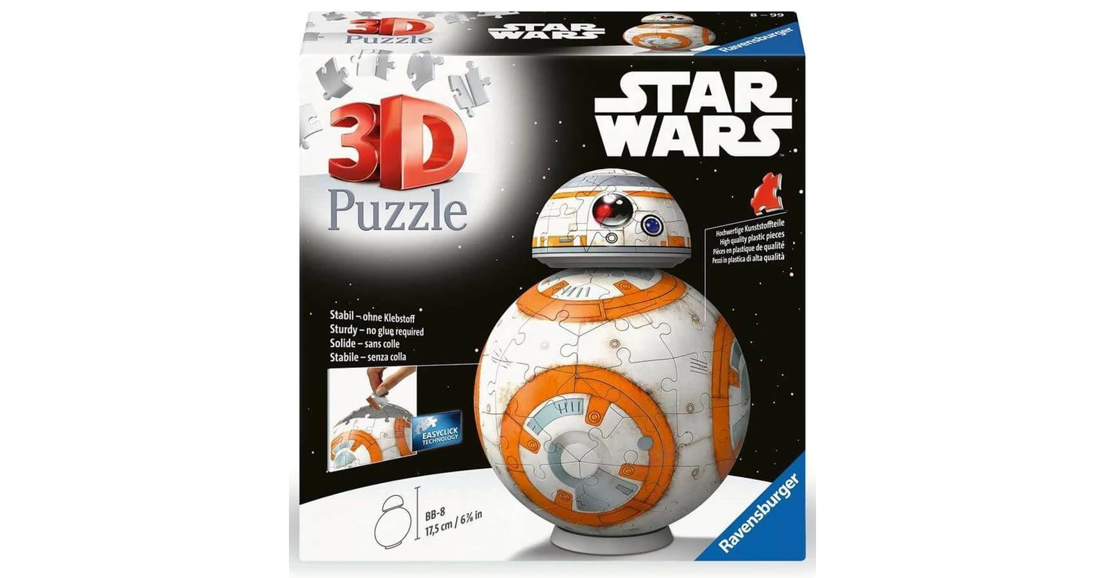 Ravensburger 11578 - Star Wars Galaxis BB-8 - 99 db-os 3D gömb