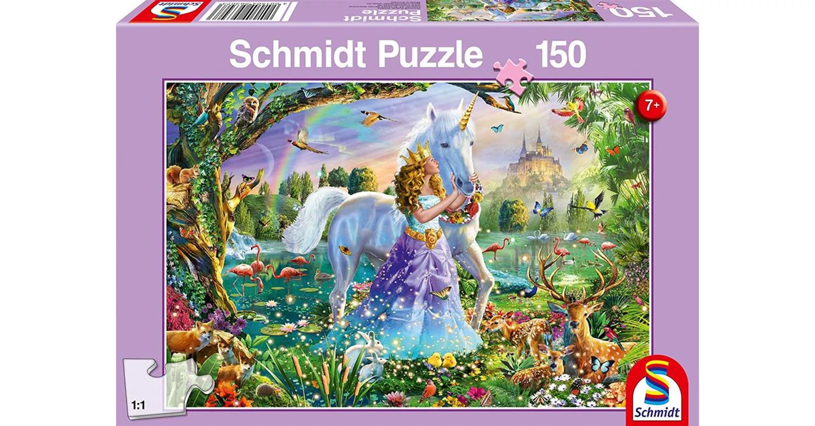 Schmidt Schmidt 56307 - Princess, Unicorn and Castle - 150 db-os puzzle