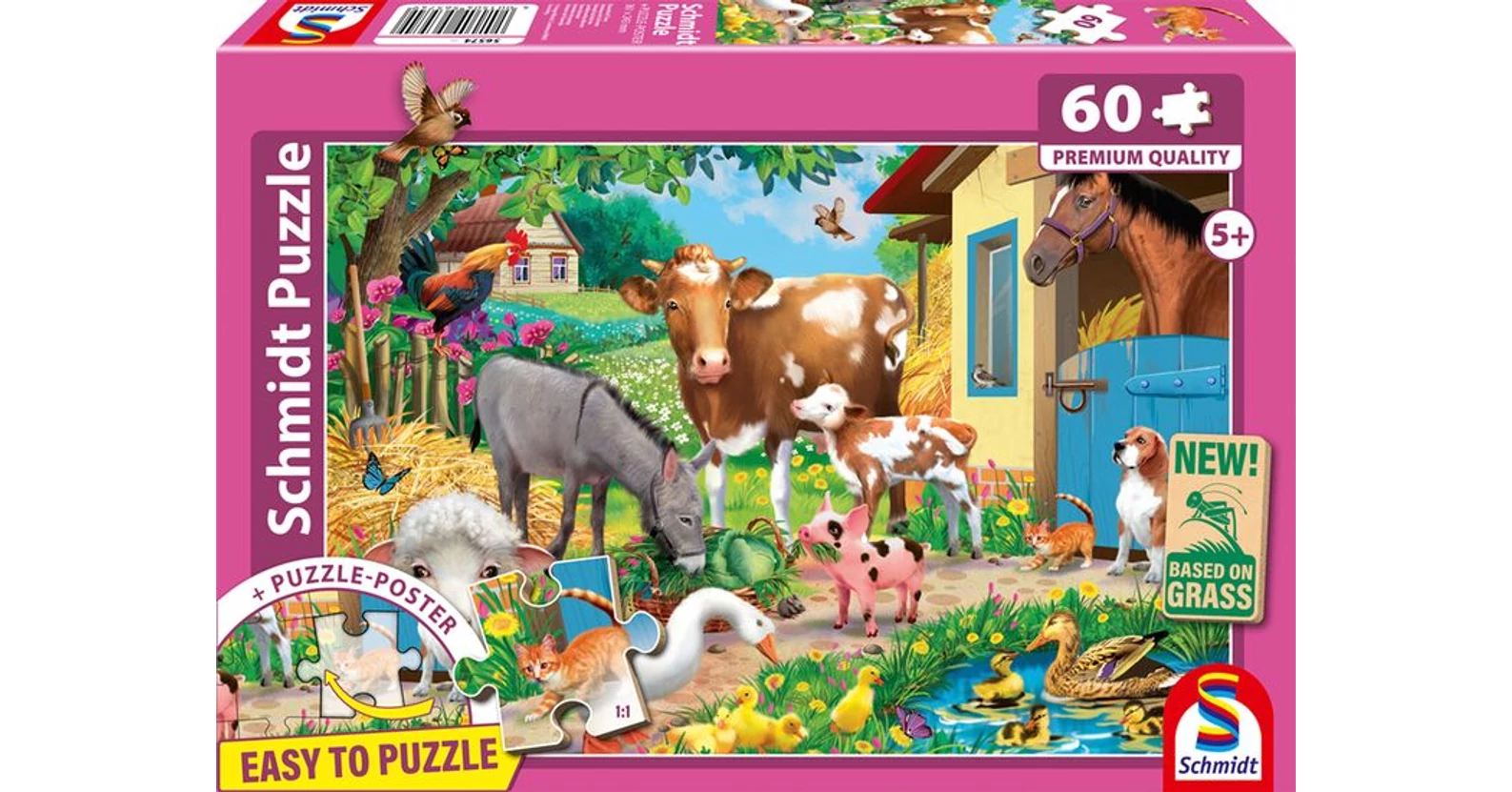 Schmidt 56574 - Farm animals - 60 db-os puzzle - Puzzle 60 db