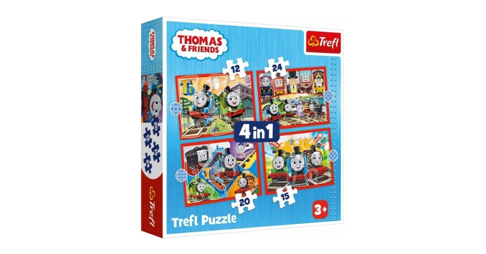 Trefl 34619 - Thomas és barátai - 4 az 1-ben puzzle (12,15,20,24 db-os ...