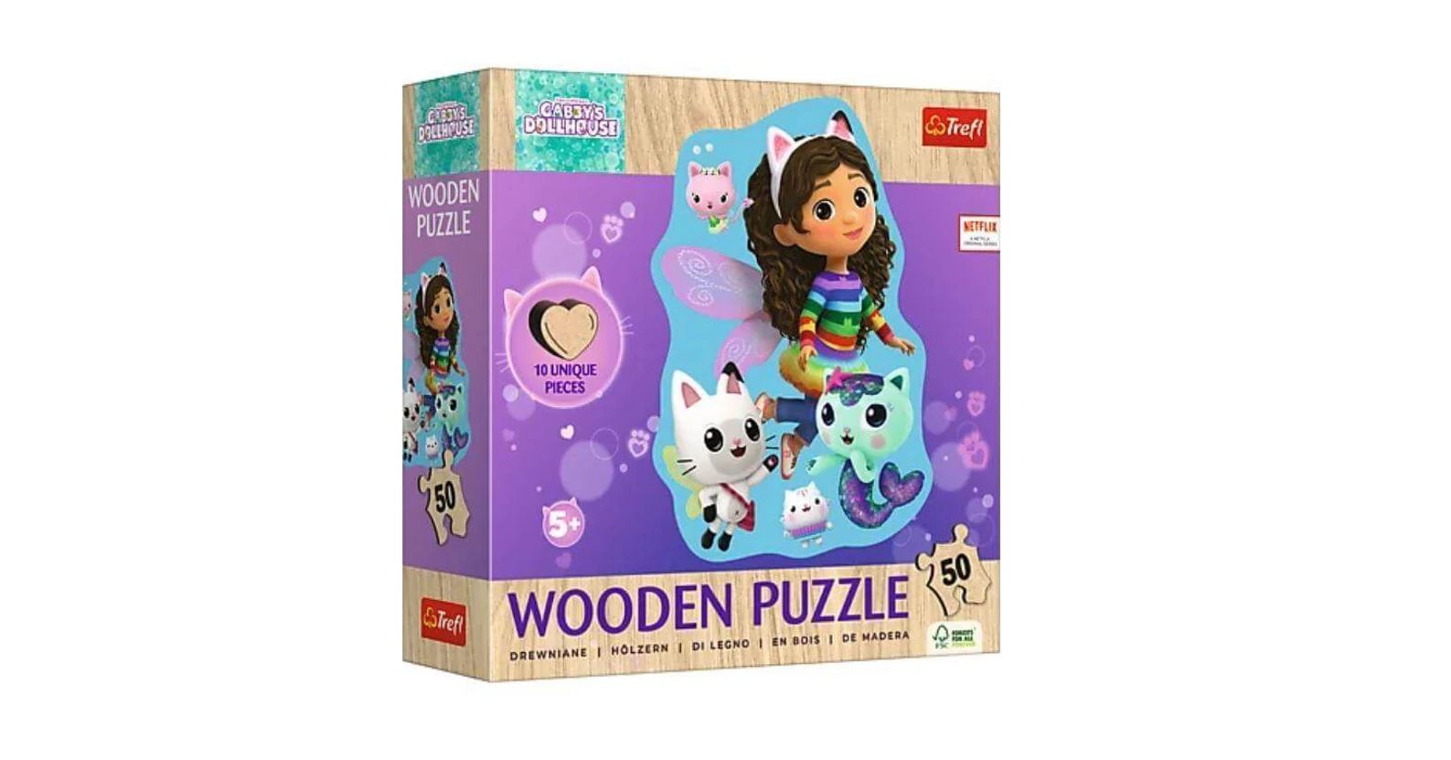 Trefl 20260 - Gabi babaháza - Happy Gabby - 50 db-os Wooden Contour Fa ...