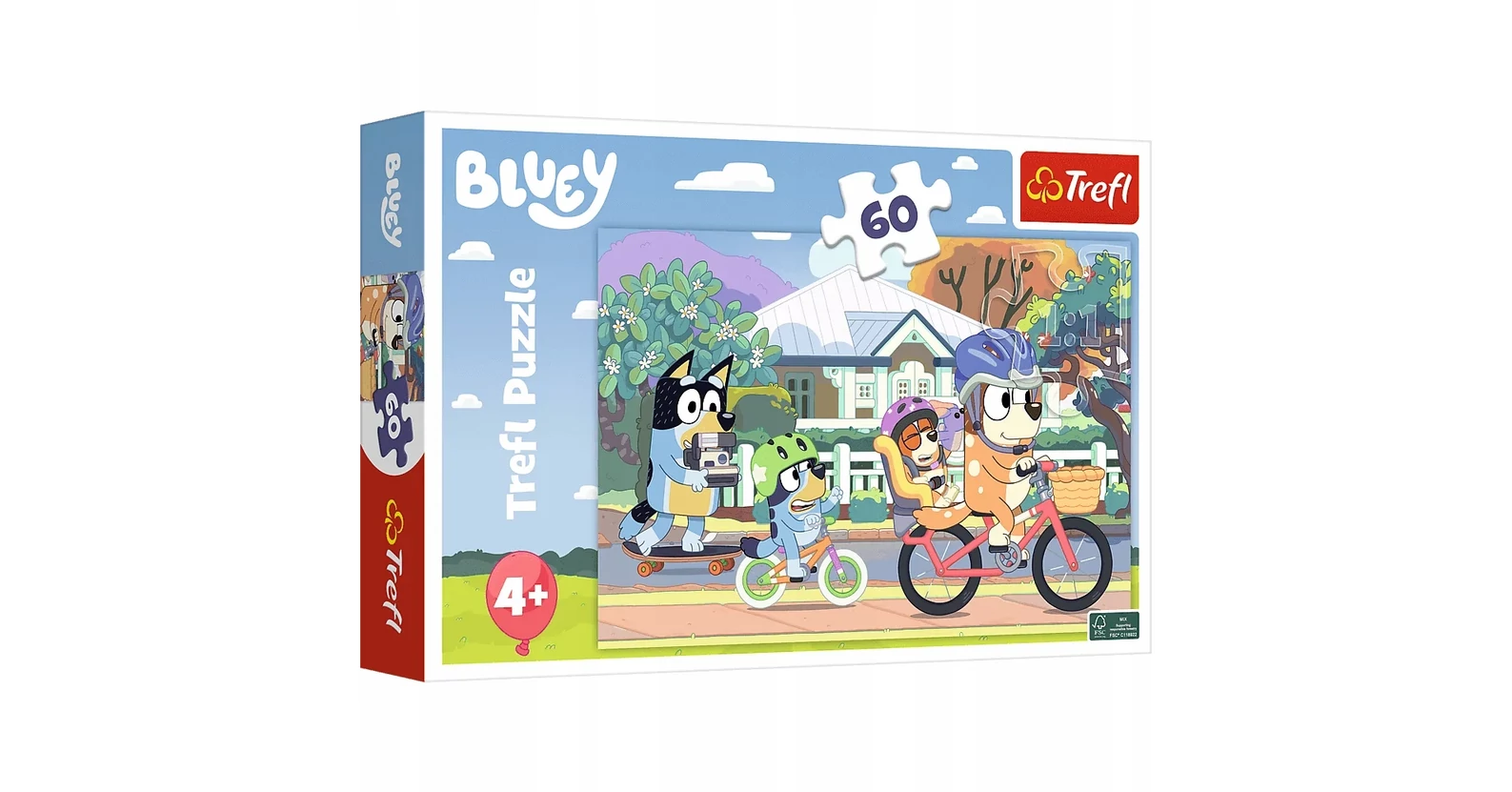 Trefl 17384 - Bluey- Biciklizés - 60 db-os puzzle - Puzzle 31-60 db