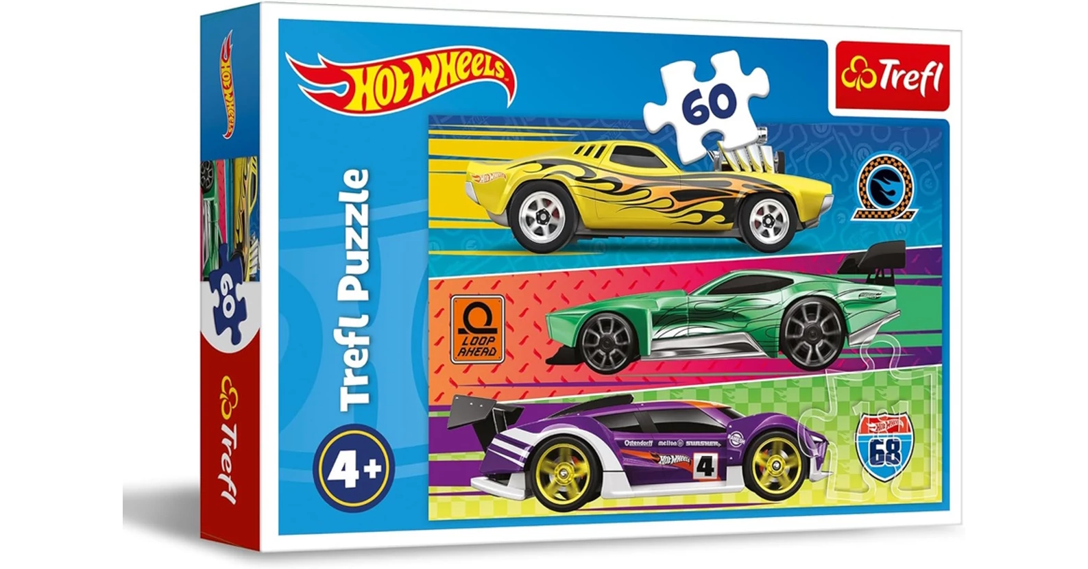 Trefl 17389 - Hot Wheels kisautók - 60 db-os puzzle - Puzzle 31-60 db
