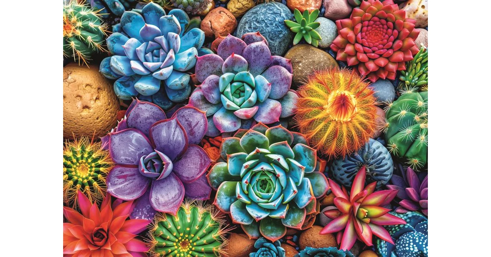 Trefl 99307 - Színes pozsgások - 1000 db-os puzzle - Puzzle 1000 db