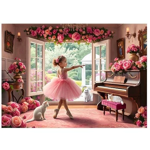 Alipson 50259 - Petite Ballerine et Jardin Romantique - 2 x 500 db-os puzzle