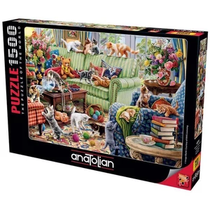 Anatolian 4575 - Kittens in the Living Room - 1500 db-os puzzle