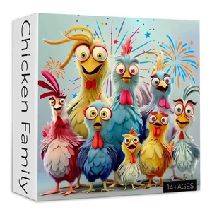 Bboldin Z-1232 - Chicken Family - 1000 db-os puzzle