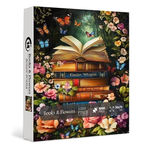 Bboldin Z-1418 - Books & Flowers - 1000 db-os puzzle