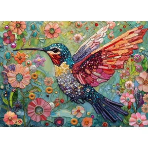 Bboldin Z-1521 - Flower & Hummingbird - 1000 db-os puzzle