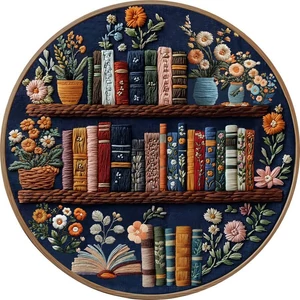 Bboldin Z-1821 - Floral Bookshelf - 1000 db-os puzzle