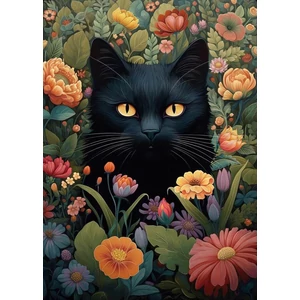 Bboldin Z-359 - Cat And Flowers - 1000 db-os puzzle