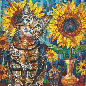 Bboldin Z-631 - Sunflower Cat - 1000 db-os puzzle