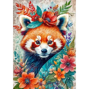 Black Sea  BS82405 - Among the Flowers - Red panda - 500 db-os puzzle