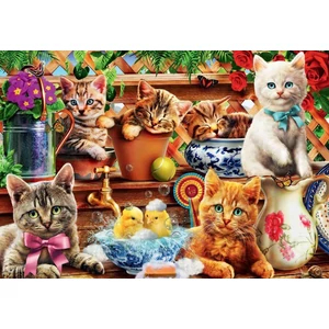 Bluebird 90769 - Kittens in the Potting Shed - 1000 db-os puzzle