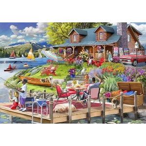 Bluebird 90925 - Lake View Cabin Mountain Time - 1000 db-os puzzle