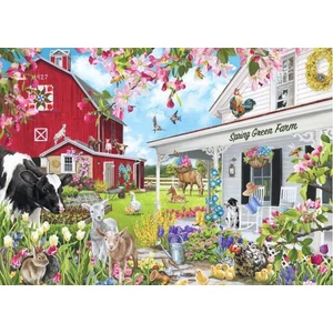 Bluebird 90750 - Spring Green farm - 1500 db-os puzzle