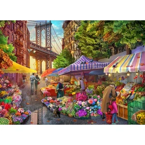 Bluebird 90913 - Flower Market Brooklyn - 500 db-os puzzle