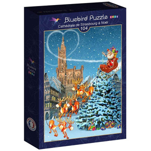 Bluebird 90066 - Strasbourg Cathedral at Christmas - 104 db-os puzzle
