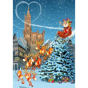 Bluebird 90066 - Strasbourg Cathedral at Christmas - 104 db-os puzzle