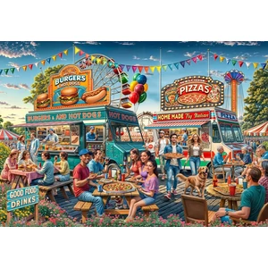 Bluebird 91016 - Food Trailer - 1000 db-os puzzle