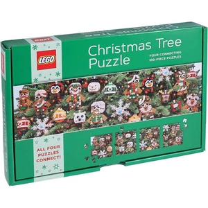 Chronicle Books 32805 - LEGO Christmas Tree - 4 x 100 db-os puzzle