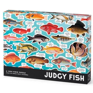 Galison 77202 - Judgy Fish 1000 Piece Puzzle - 1000 db-os puzzle